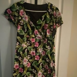 Custom made rockabilly tiki wrap dress